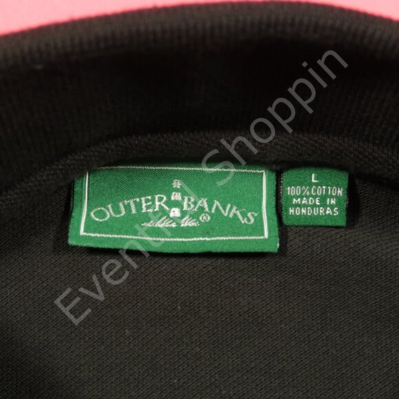 Vintage Ferrari Polo Shirt Mens Large Black F1 Clienti Mesh Cotton Outer Banks - Picture 7 of 7